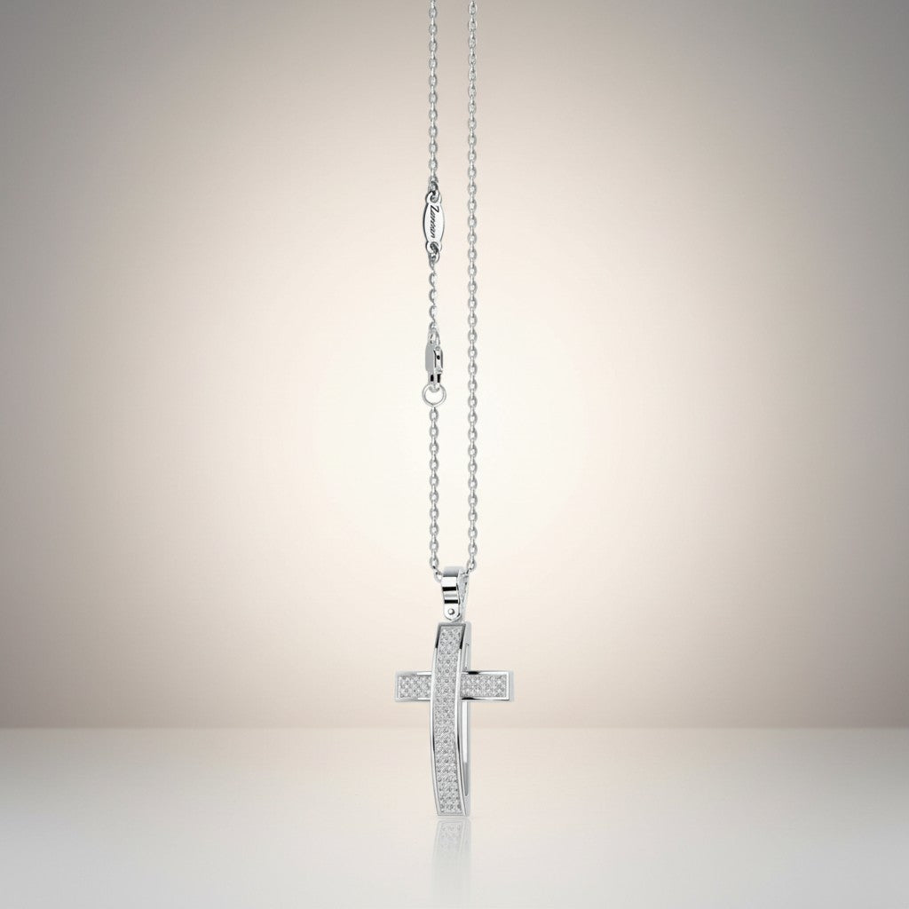 Zancan necklace with gold cross for men - EC582B