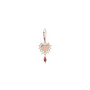 ELIZABETH SACRED HEART GARNET SINGLE EARRING - ORBET1MSGR