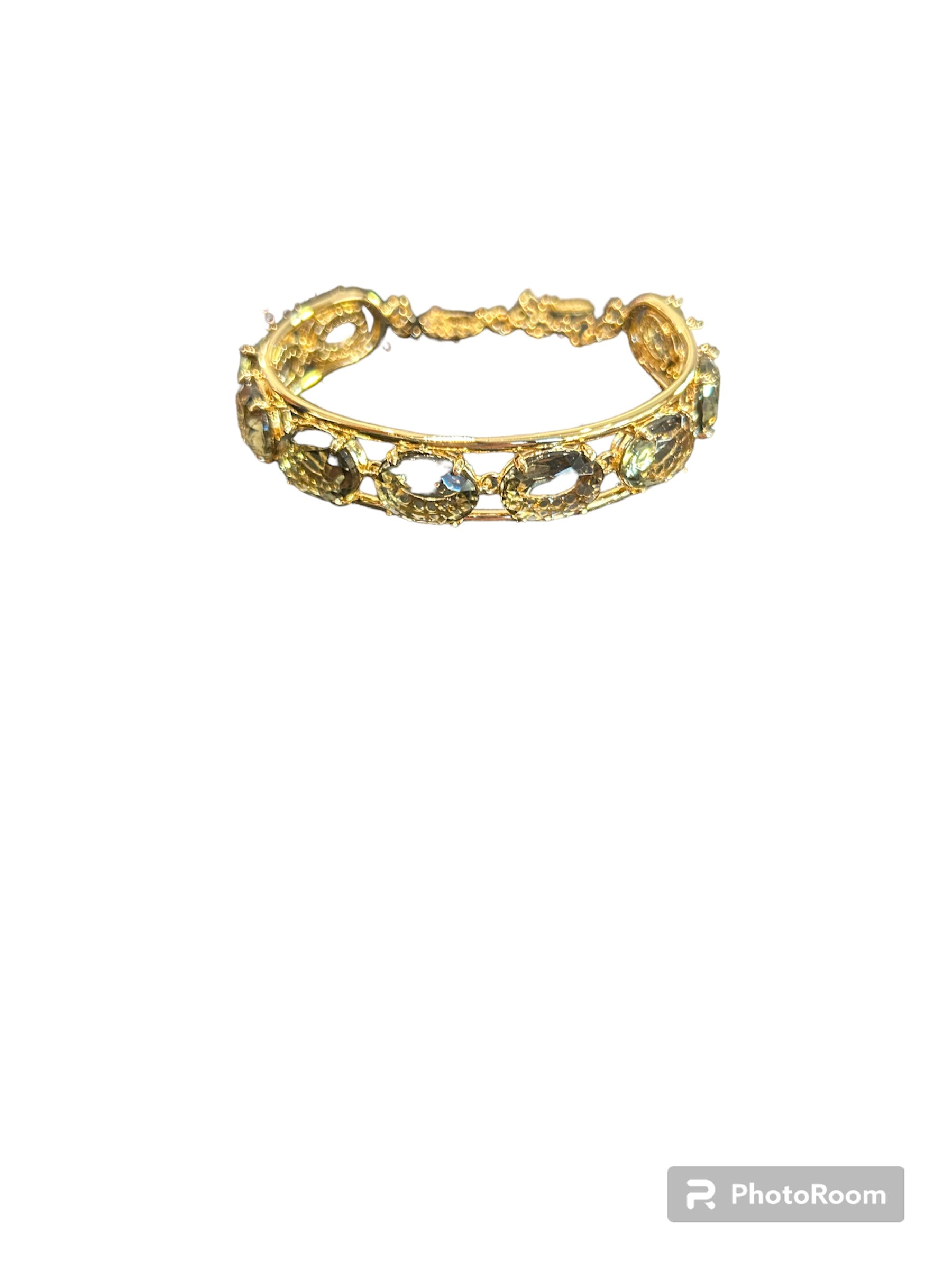 IL Mio Re - Rigid bracelet with sapphires in gilded bronze - ILMIORE BR 042