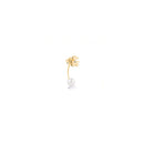 LE PERLE - GIRL'S SINGLE EARRING IN YELLOW GOLD, DIAMOND AND PEARL - LBB813