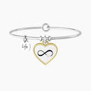 Rigid bracelet with infinity symbol and contrasting finish HEART | INFINITY - 732075