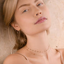 MAMAN HEARTS CHOKER NECKLACE 18KT - GCSSO5MS