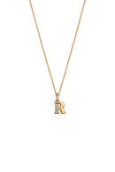 Collana Damiani "My First" – Ciondolo Lettera R in Oro Rosa 9kt e Diamanti - DMBR0002BW-R