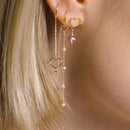 BOUCLE D'OREILLE AIGUILLE PERLES 18KT - ORPTAPEM