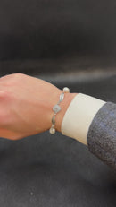 BRACCIALE LABRIOLA CON PERLE FRESH WATER E MARGHERITE IN ARGENTO - 2244