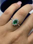 Anello Recarlo in oro bianco, smeraldo e diamanti, 0.83ct di smeraldi - R79CC001/SM030