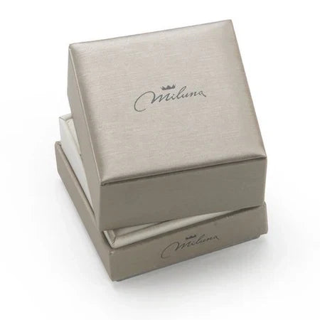 Orecchini Miluna con zaffiri blu ovali e contorno di diamanti in oro bianco - ERD2387