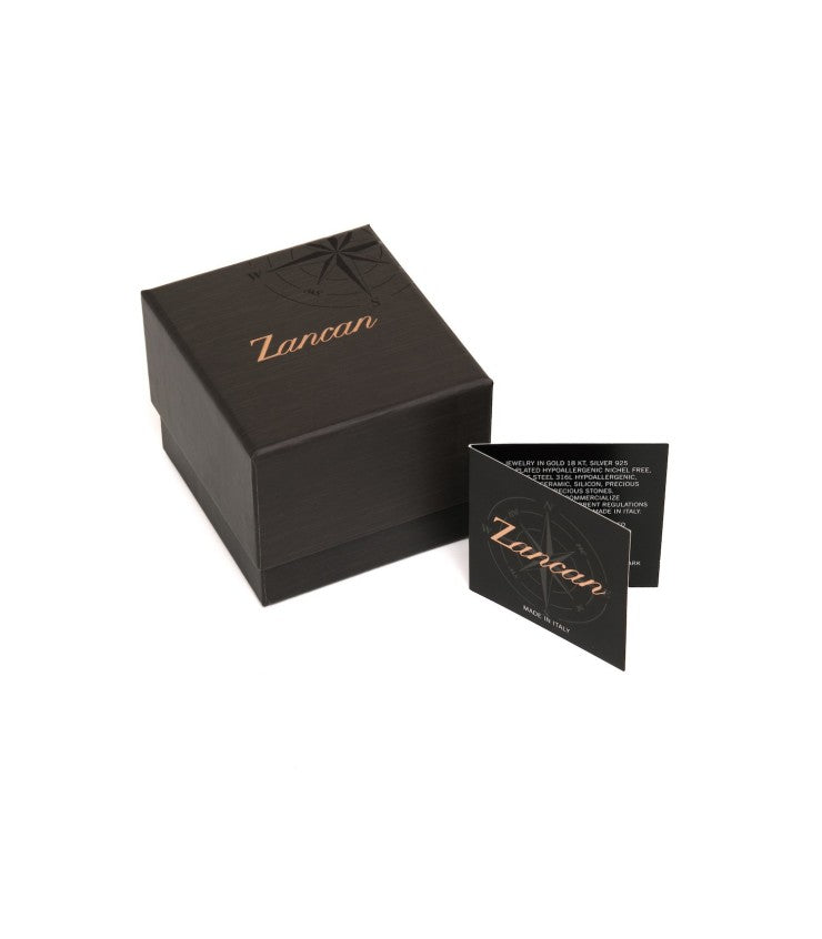 Bracciale da Uomo Zancan con maglia snake, in acciaio 316L, e inserti centrali PVD oro giallo - EHB470