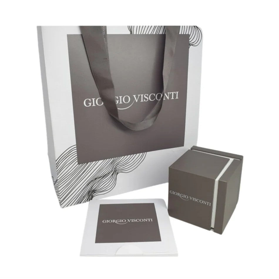 Giorgio Visconti Anello a Catena in oro bianco 18 kt con diamanti naturali ct 0,08 - ABX17388