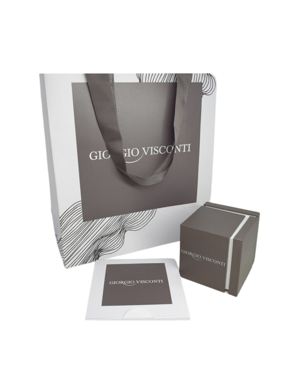 ANELLO a catena GIORGIO VISCONTI IN ORO BIANCO 18kt E DIAMANTI, 0.15ct - ABX17389