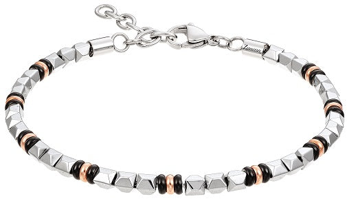 Bracciale da Uomo Zancan in Acciaio con Maglie Geometriche – Hiteck – UHB090